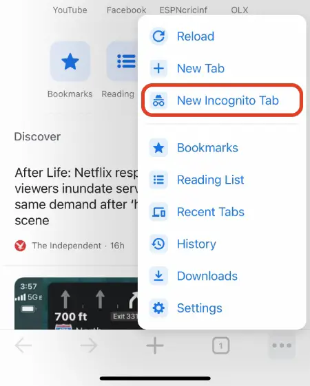 How to Activate Incognito Mode in Chrome for iPad, iPhone and iPod touch